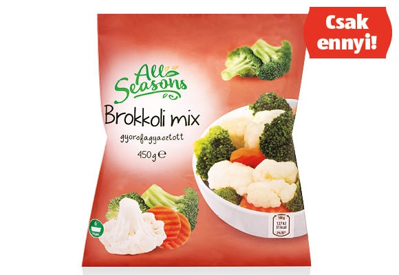 ALL SEASONS Brokkoli-mix, 450 g/csomag