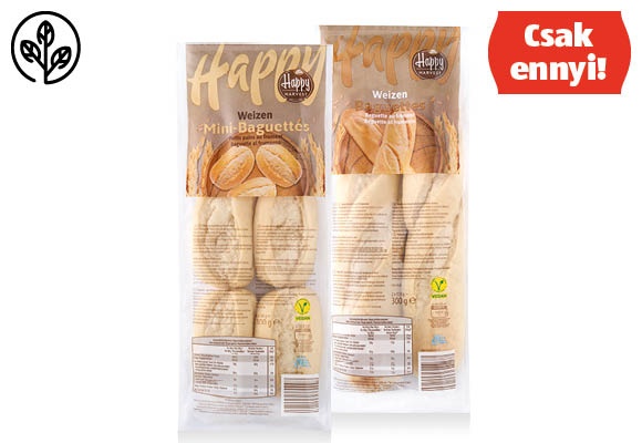 HAPPY HARVEST Mini bagett vagy bagett, 300 g/csomag