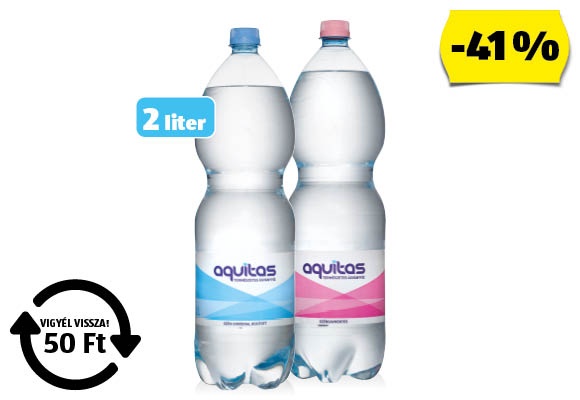 AQUITAS Ásványvíz, 2 l/palack