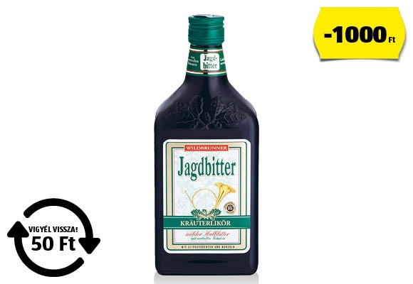 WILDBRUNNER Jagdbitter keserűlikőr, 0,7 l/üveg