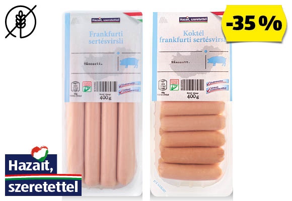 Frankfurti virsli, 400 g/csomag