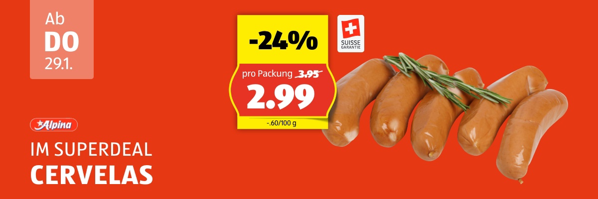 SuperDeal ab Donnerstag 29.1.