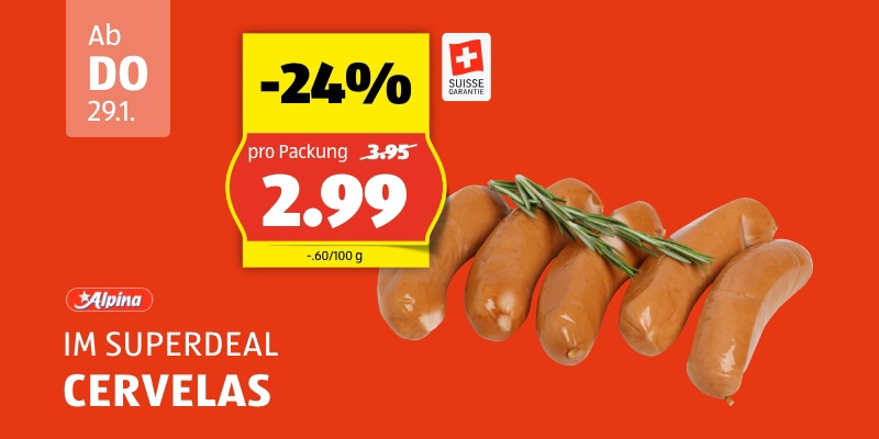 SuperDeal ab Donnerstag 29.1.