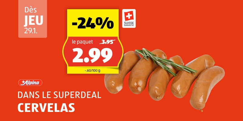 SuperDeal dès jeudi 29.1.