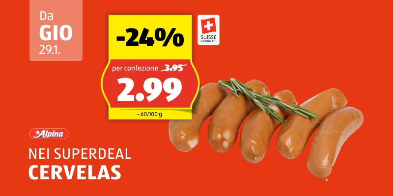SuperDeal da giovedì, 29.1.