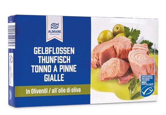 ALMARE SEAFOOD Tonhal olívaolajban, 7 x 80 g (7 x 52 g)/csomag