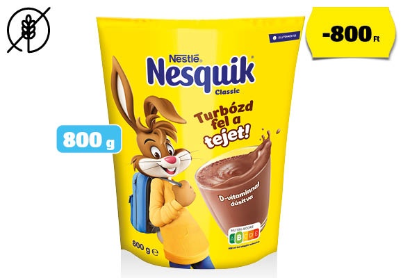 NESQUIK Kakaóitalpor, 800 g/csomag