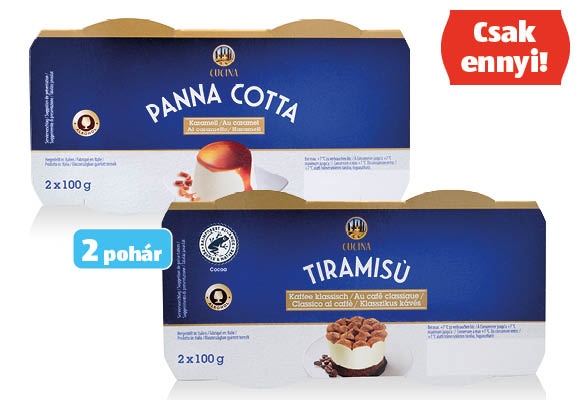 CUCINA Olasz desszert, 2 x 100 g/csomag