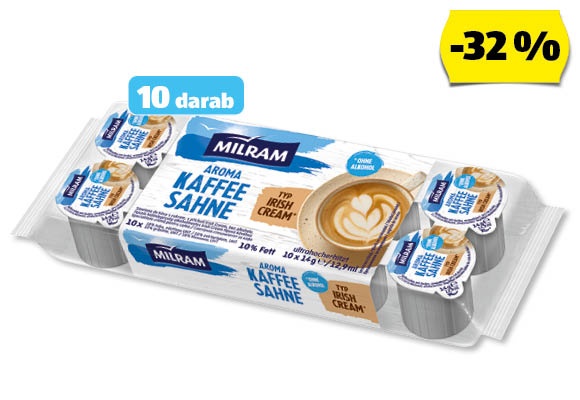 MILRAM Ízesített kávétejszín, 10 x 14 g/csomag