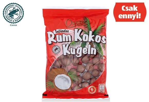 CHOCEUR Rum-kókusz golyók, 300 g/csomag