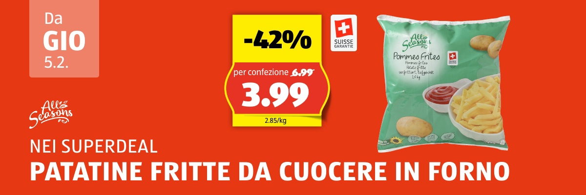 SuperDeal da giovedì, 5.2.