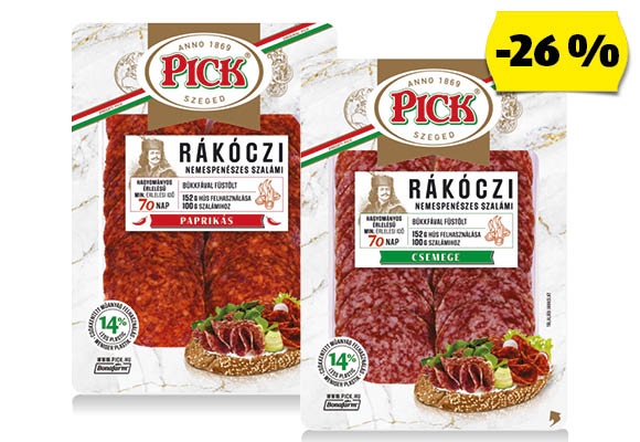 PICK Rákóczi szalámi, 80 g/csomag