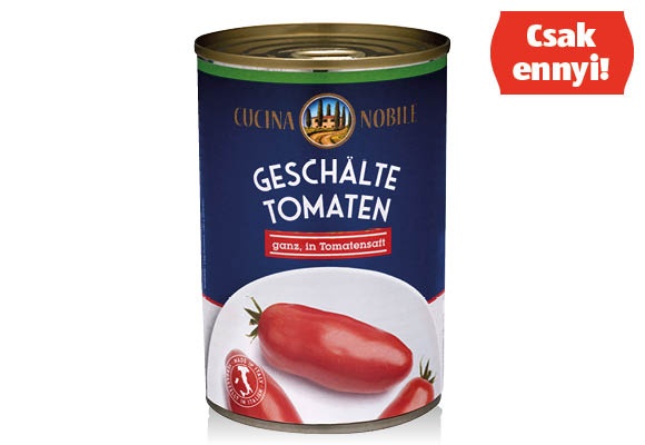 CUCINA Hámozott paradicsom, 400 g (240 g)/doboz