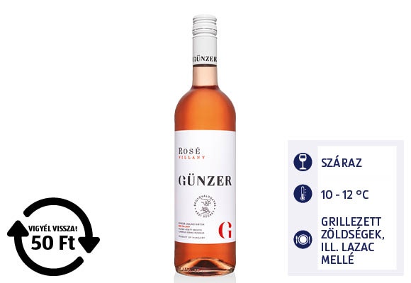 VILLÁNY Günzer Rosé, 0,75 l/üveg