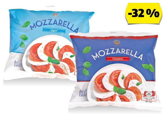 CUCINA Mozzarella, 125 g/csomag