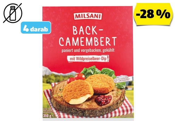 MILSANI Panírozott camembert sajt, 350 g/doboz