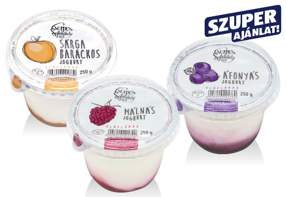 CSERPES SAJTMŰHELY Élőflórás joghurt, 250 g/pohár