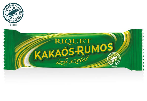 RIQUET Kakaós-rumos ízű szelet, 31 g/darab