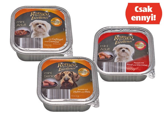 ROMEO Kutyaeledel, 150 g/tégely