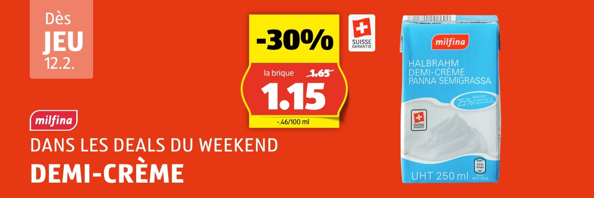 WeekendDeal dès jeudi, 12.2.