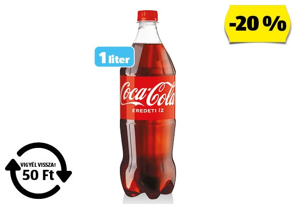 COCA-COLA / FANTA Szénsavas üdítőital, 1 l/palack