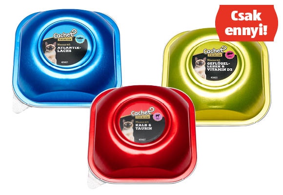 CACHET PREMIUM Mousse macskaeledel, 85 g/tégely