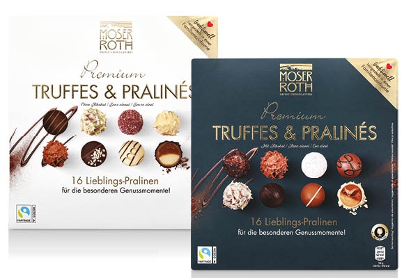 MOSER ROTH Vegyes Trüffel-praliné, 200 g/doboz