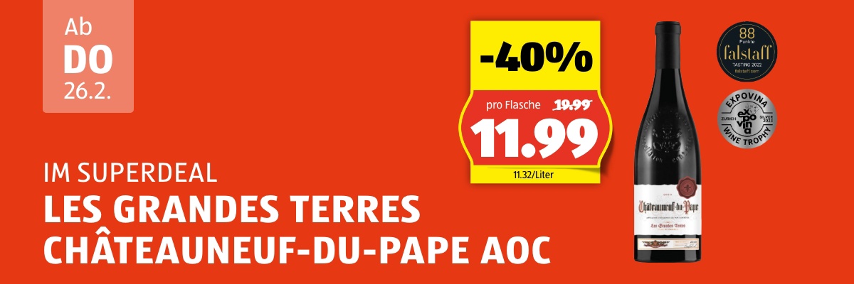 SuperDeal ab Donnerstag 26.2.
