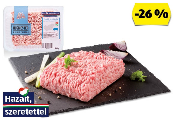 HÚSMESTER Friss darált sertéshús, 500 g/tálca