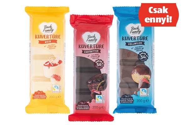 BACK FAMILY Mártócsokoládé, 200 g/darab