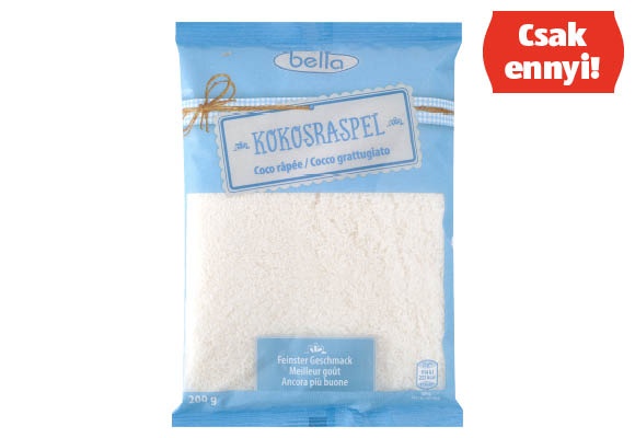 BELLA Kókuszreszelék, 200 g/csomag