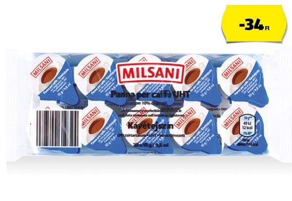 MILSANI Kávétejszín, 20 x 10 g/csomag