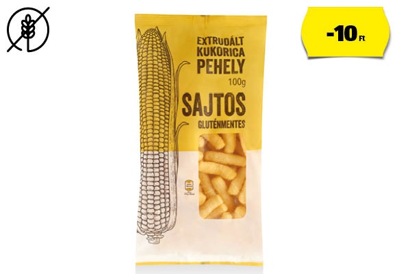 Extrudált kukoricapehely, 100 g/csomag