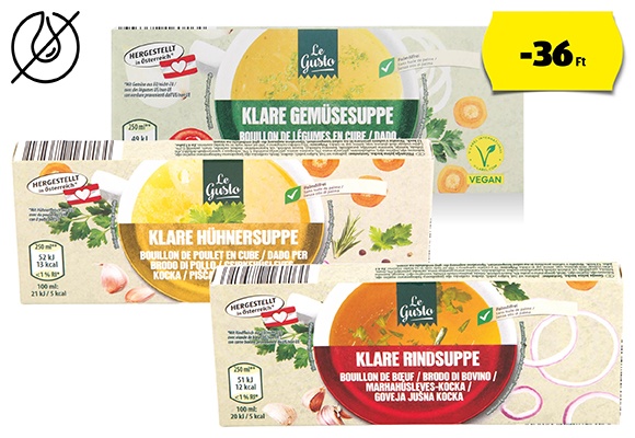 LE GUSTO Leveskocka, 120 g/doboz