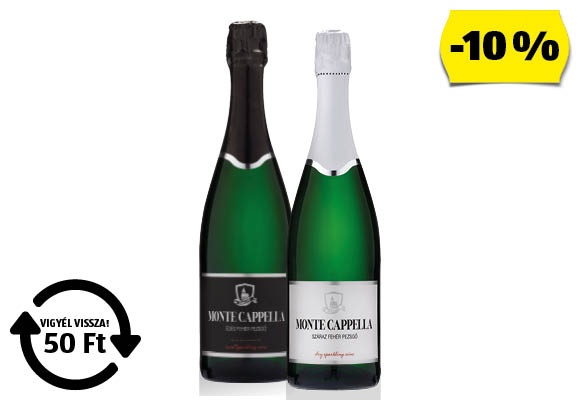MONTE CAPPELLA Fehér pezsgő, 0,75 l/üveg