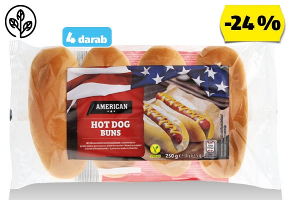 AMERICAN Hot-dog kifli, 250 g/csomag