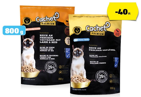 CACHET PREMIUM Száraz macskaeledel, 800 g/csomag