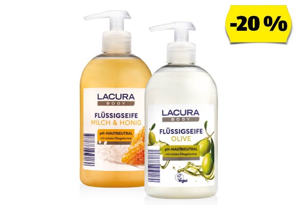 LACURA Folyékony szappan, 500 ml/flakon