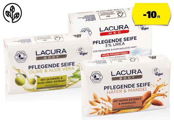 LACURA Krémszappan, 150 g/darab