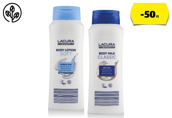 LACURA Testápoló tej, 500 ml/flakon
