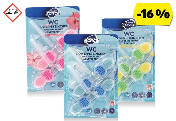 POWER FORCE WC power-blokk, 2 x 48 g/csomag