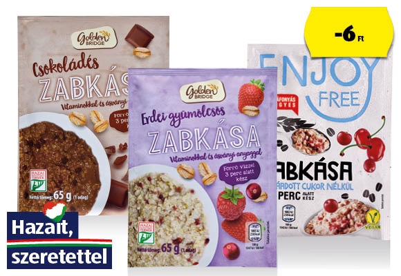GOLDEN BRIDGE / ENJOY FREE Zabkása, 65 g/csomag