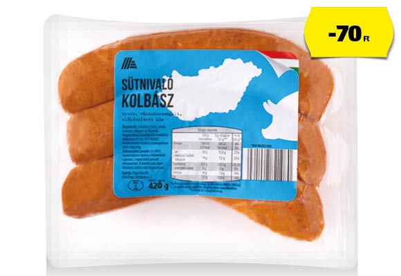 Friss sütni való kolbász, 420 g/csomag