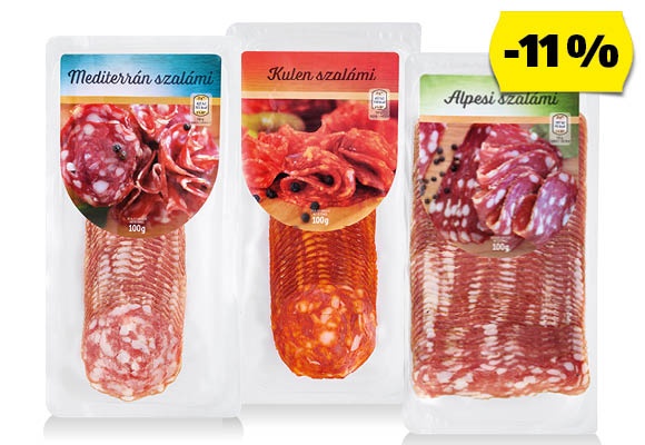 Szlovén szalámi, 100 g/csomag