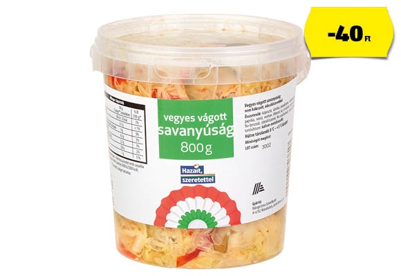 KOKÁRDÁS Savanyúság, 800 g (500 g)/vödör