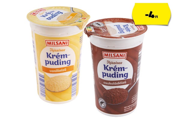 MILSANI Tejszínes krémpuding, 200 g/pohár