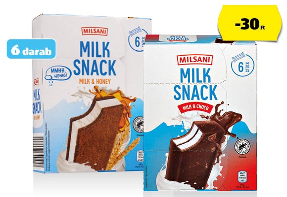 MILSANI Tejszelet, 6 x 30 g vagy 6 x 28 g/doboz