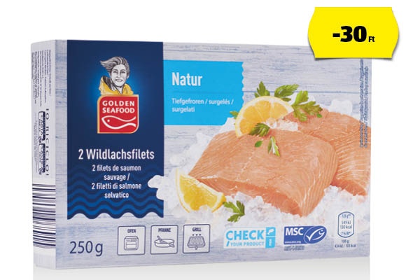 GOLDEN SEAFOOD Vadlazacfilé, 2 x 125 g/doboz