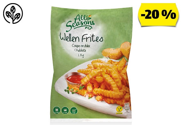 ALL SEASONS Hullámos hasábburgonya, 1 kg/csomag