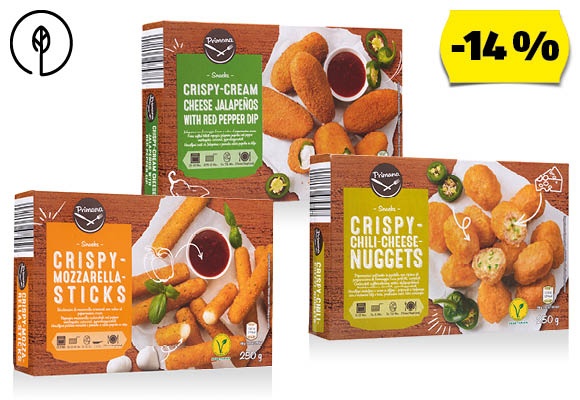 PRIMANA Sajt snack, 250 g/doboz